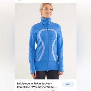 Lululemon In Stride Jacket size 6 blue